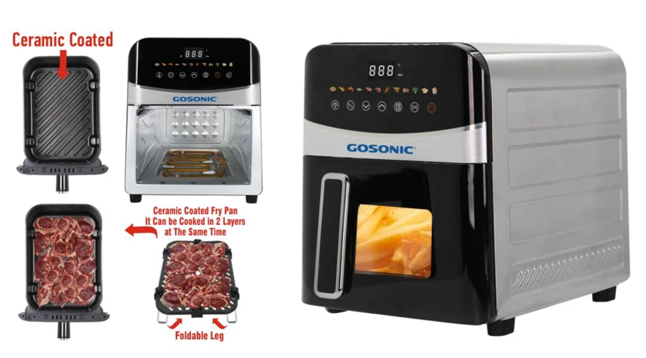 سرخکن رژیمی دو المنت 9 لیتر گوسونیک مدل Gosonic GAF-859